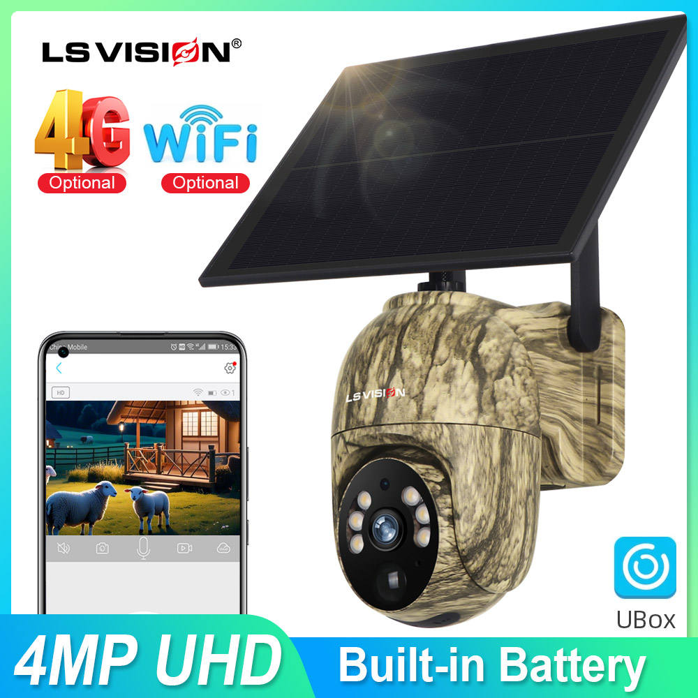 Outdoor Hunting Camera Wifi - LS VISION 2K Solar Security Camera