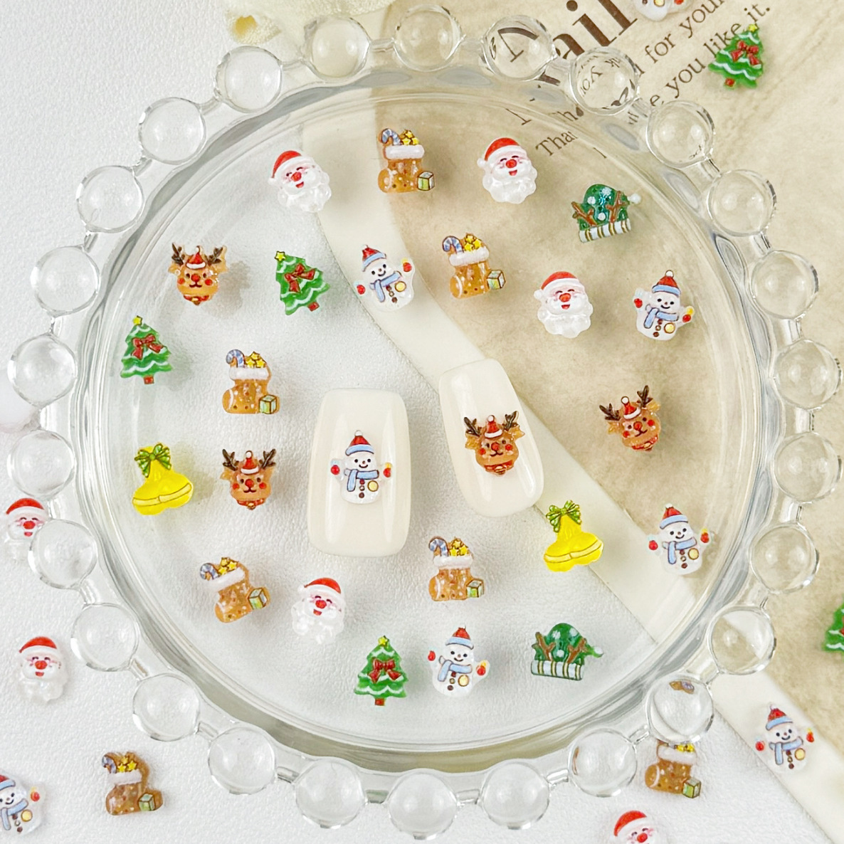 Elk Bugle Call - 50/100/200Pcs, Christmas, Christmas Series, Cartoon Cute,