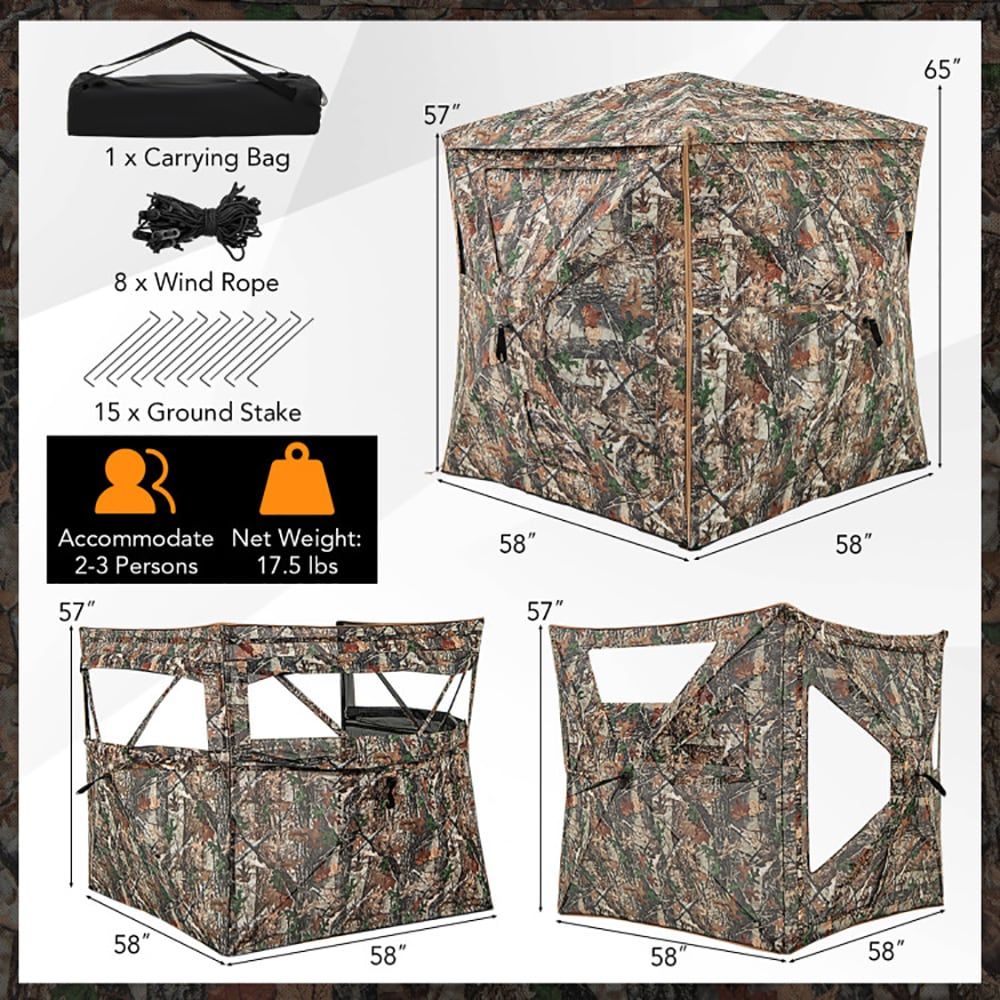 Hunting & Outdoor Supplies Photos - 5-in-1 Detachable Hunting Blind, for 2-3
