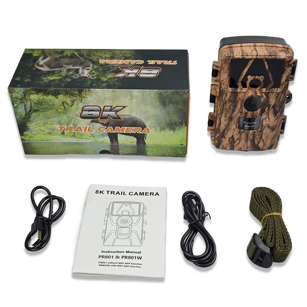 Outdoor Hunting Camera Wifi - PR801W WIFI 8K 60MP Digital Trail