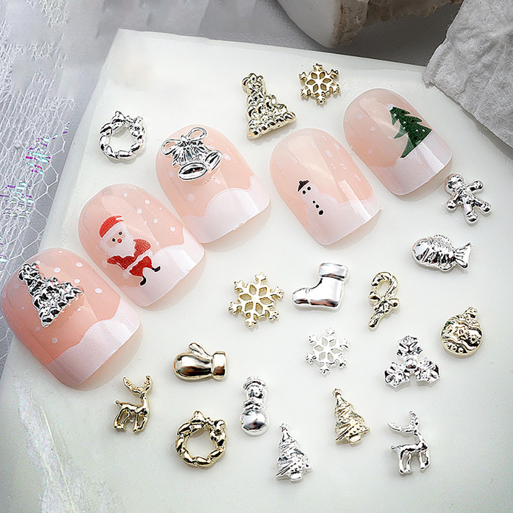 Elk Bugle Call - 50Pcs Mixed Mini Christmas Cartoon Nail