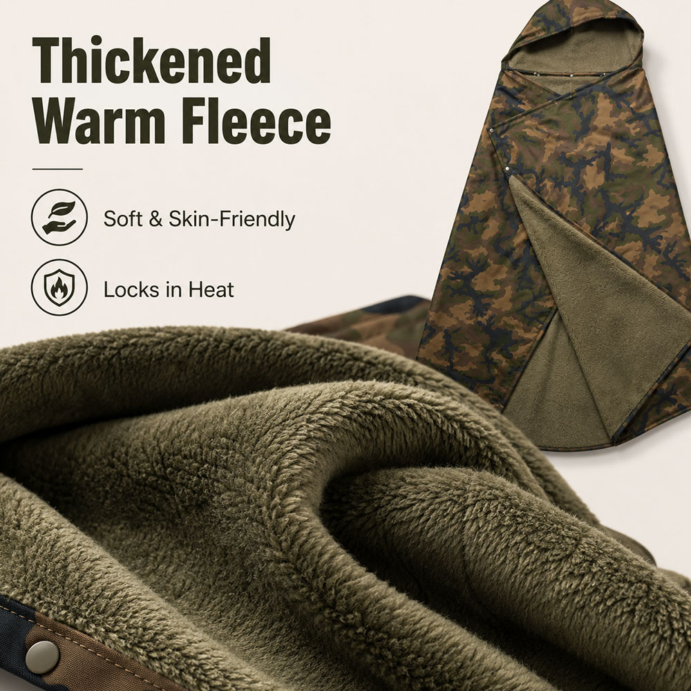 Tactical Camo Hooded Wearable  - Outdoor Hunting Blanket ulasan dan harga