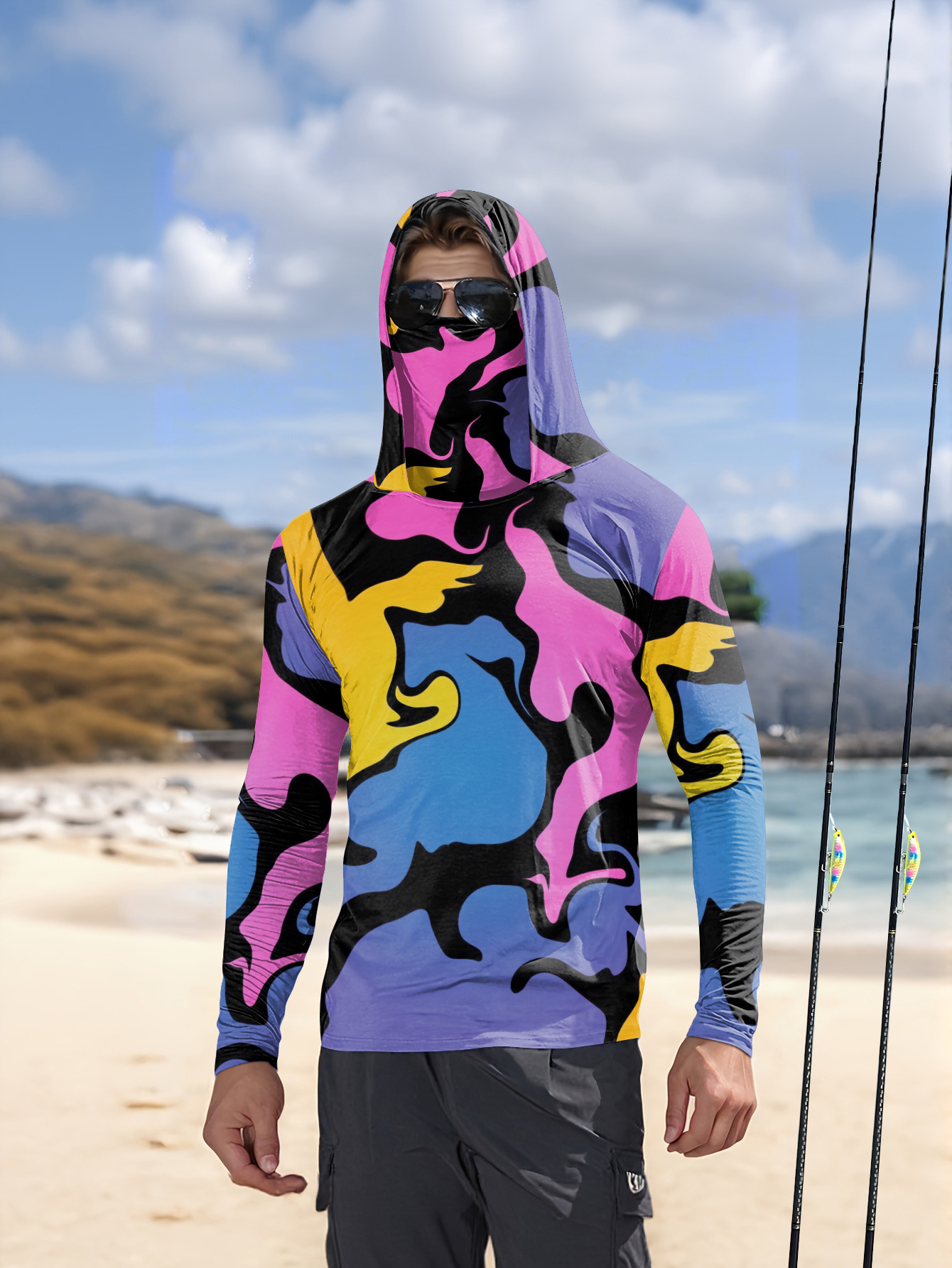 Fishing hooded sweatshirt men' - Hunting & Outdoor Supplies Photos ulasan dan harga