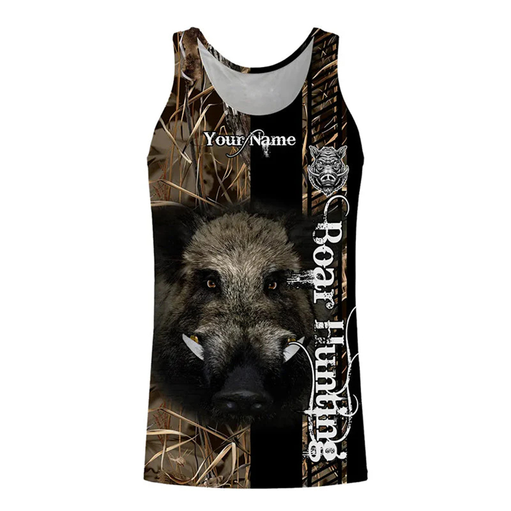 Custom Name Boar Hunter Tank T - Wildman Hunting & Outdoor Price List ulasan dan harga