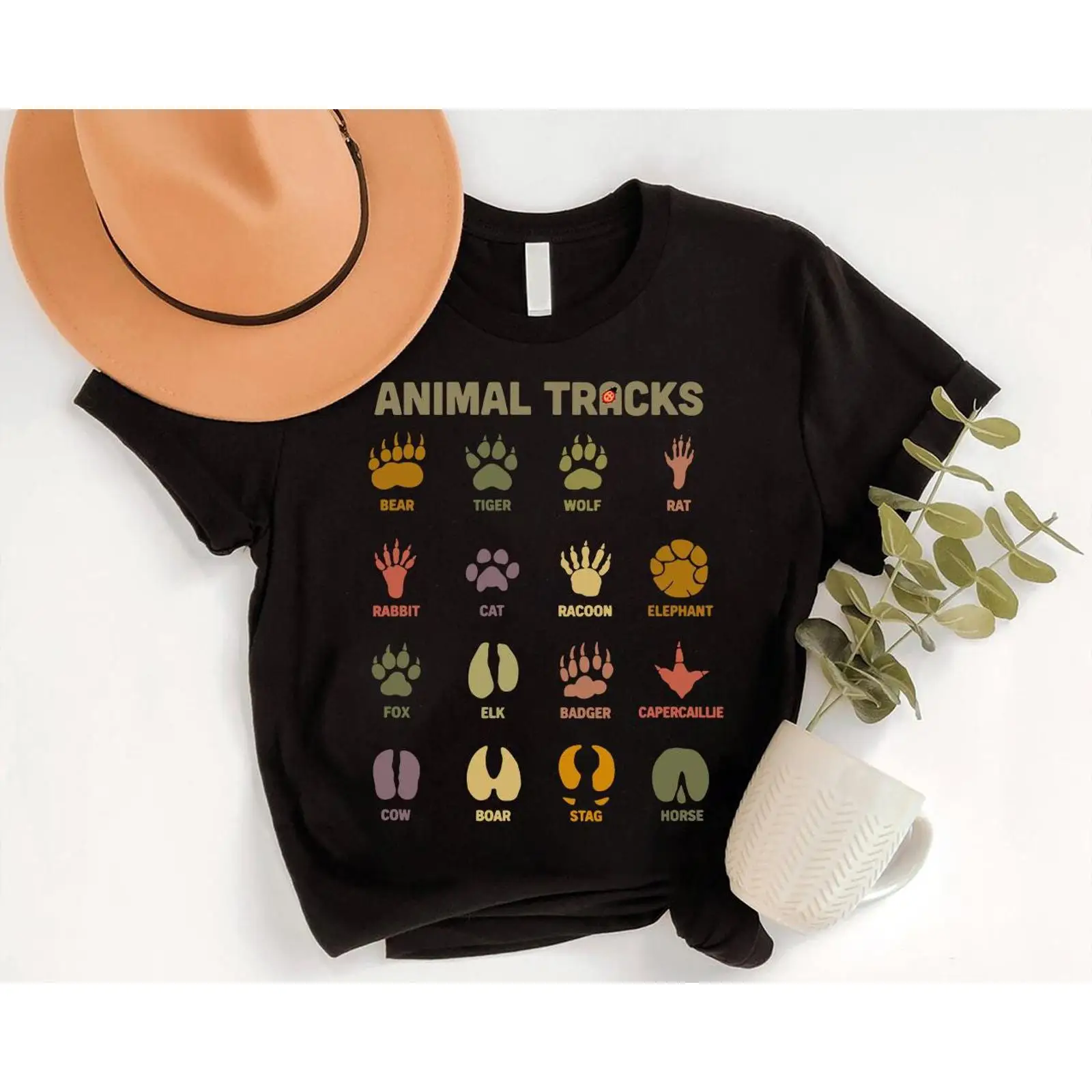 Animal Tracks Guide T Shirt Wi - Outdoor Hunting Guide ulasan dan harga