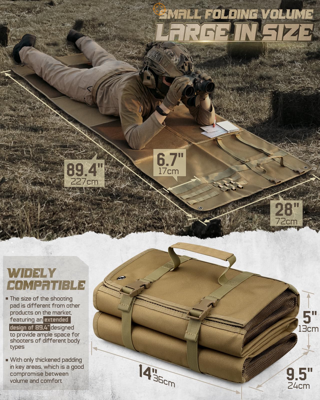 Shooting Mat Prone Tactical Sh - Outdoor Hunting Blanket ulasan dan harga
