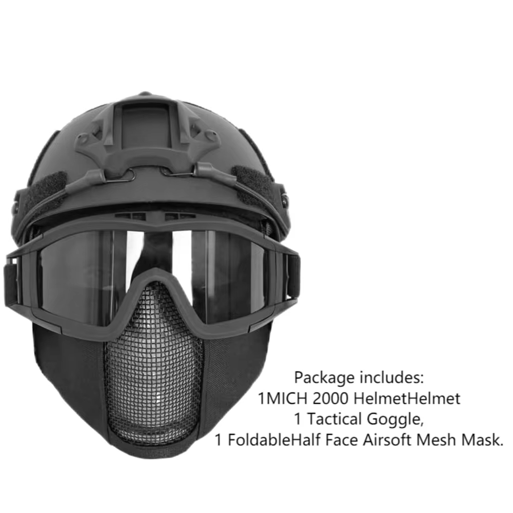 MICH Airsoft Helmet & Half Fac - Outdoor Hunting Guide ulasan dan harga