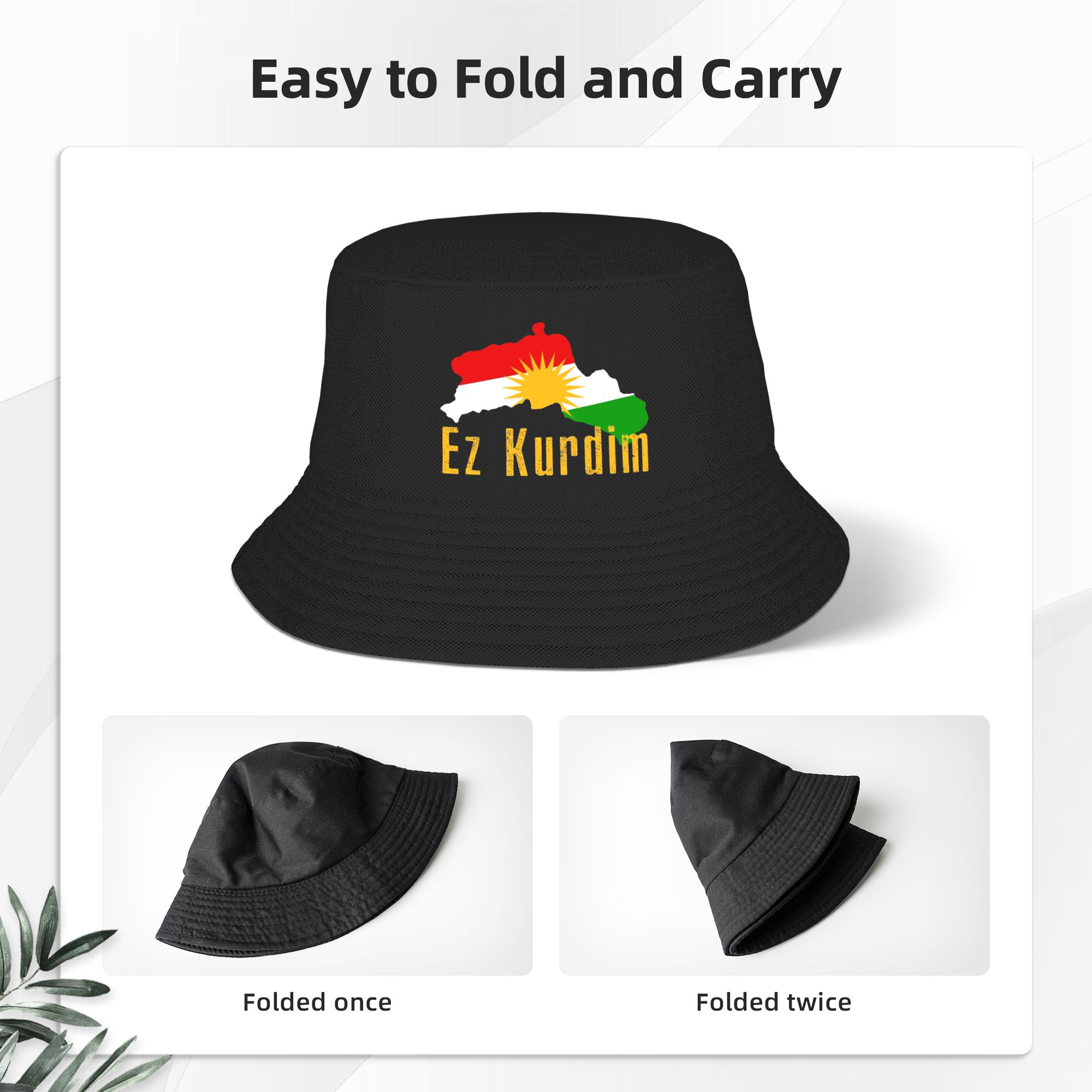 Kurdistan Flag Map  Bucket Hat - Outdoor Hunting Maps ulasan dan harga