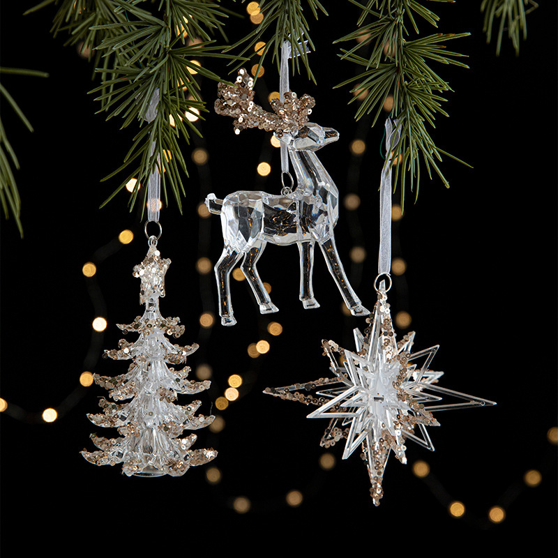 Christmas Tree Toys Acrylic El - Elk Bugle Call ulasan dan harga