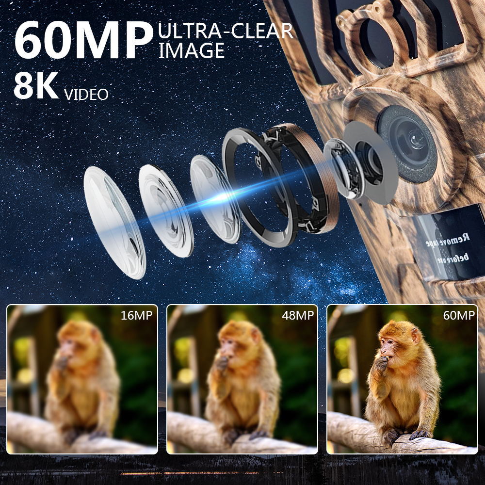 PR801W Ultra Clear 8K Video 60 - Outdoor Hunting Camera Wifi ulasan dan harga