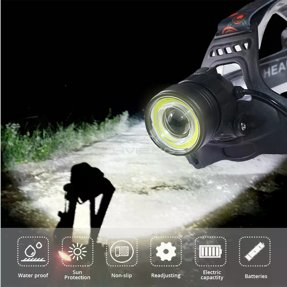 T6 Cob Torch Flashlight Head L - Outdoor Hunting Fishing Jobs ulasan dan harga