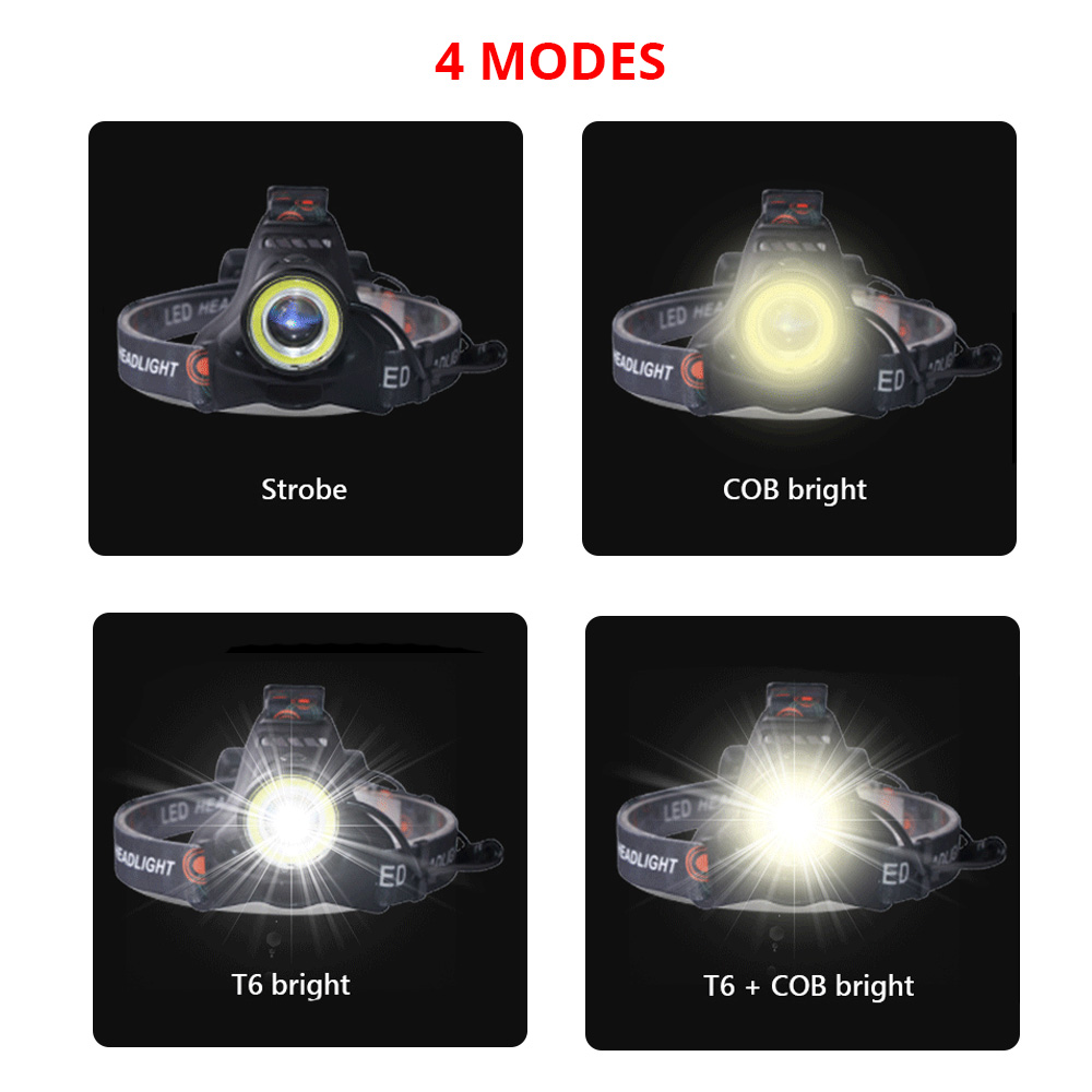 T6 Cob Torch Flashlight Head L - Outdoor Hunting Fishing Jobs ulasan dan harga